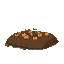 medieval   planting soil   with potatoes   designed for a retro-style farm simulation game.