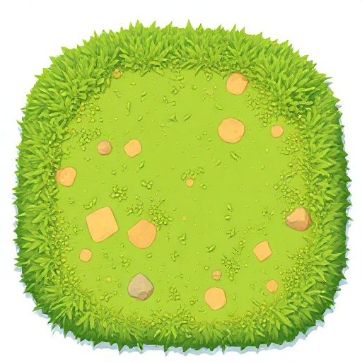 top down view of grass replicated