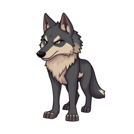 a werewolf character in style of stardew valley