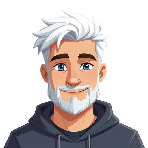 man, white hair