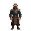 bald, brown bearded muscular guy wearing medieval gem studded tunic 