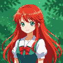 ghibli, cute, loli, girl, anime, red hair, long