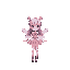 magical girl sprite with 40 pixels height