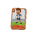card game with a soccer player
