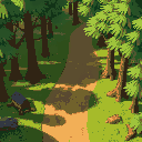 forest, grass, wood, trees, dirtroad, topdown