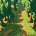 forest, grass, wood, trees, dirtroad, topdown
