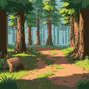 forest, grass, wood, trees, dirtroad
