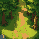 forest, grass, wood, trees, dirtroad, topdown