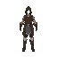 an equipment load out for a fantasy game with slots for head, torso, legs, feet and two separate hand slots (for weapons)