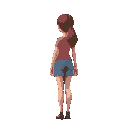 lady standing facing away 