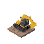 a small excavator, from an isometric view