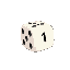 a plan view of the dice in which 1 is written