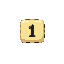 a plan view of the dice in which 1 is written, only square plane