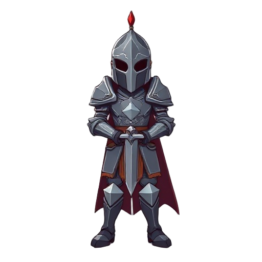 fantasy knight. 2d style