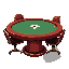 poker table nothing on the table