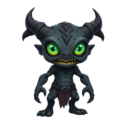 diseña un personaje llamado "orrak". es un descendiente mutado de humanos que vive en un mundo subterráneo oscuro. tiene piel gris oscura con textura áspera, ojos grandes y brillantes con bioluminiscencia color cian, y rasgos ligeramente alargados y angul