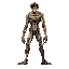 attack on titan titan , giant, creepy stance, using nothing 