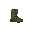 one military boot, neutral background, large scale, hud icon, quake 1, soft colors, low details