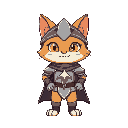 cute knight cat
