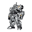 armored core style humanoid mecha side view