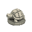 stone, turtle chess piece, full body, icon, circular base, 