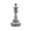 stone, pitchfork chess piece, animal full body, icon, circular base