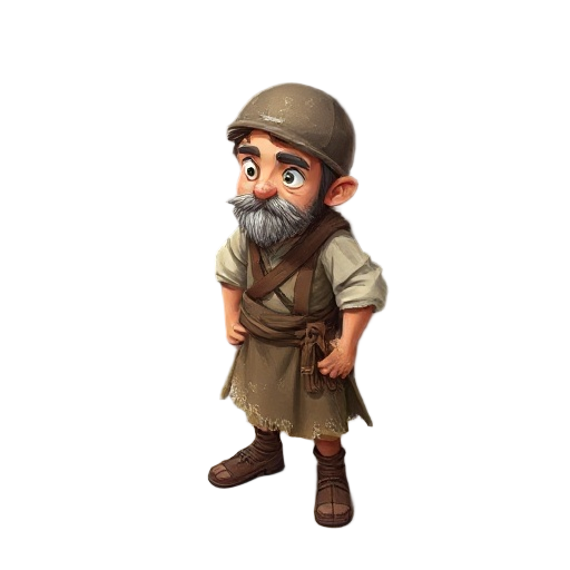 medieval peasant, baker, poor, ripped clothes, covered in dirt / flour