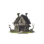 gothic style minimalistic village house