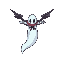 ghost flying warrior with bottom half of its body as a ghost tail