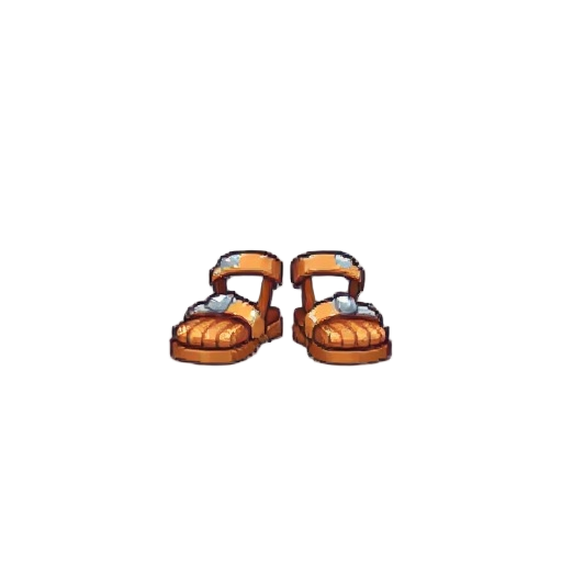 roman sandals pixelized 8 bits simple