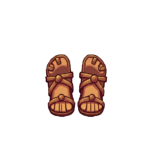 roman sandals pixelized 8 bits simple
