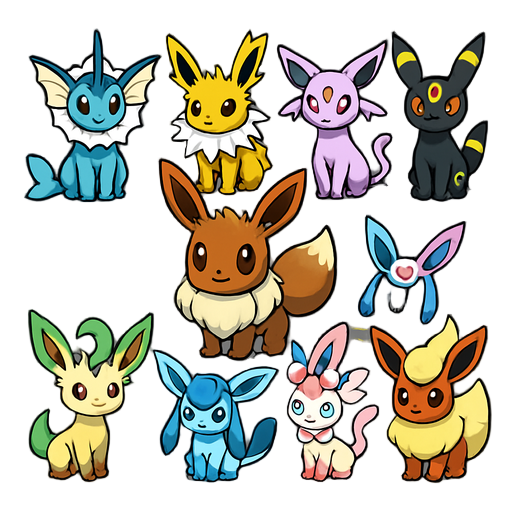 eevee and all its evolutions