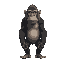 gorila standing on 4 legs, realistic