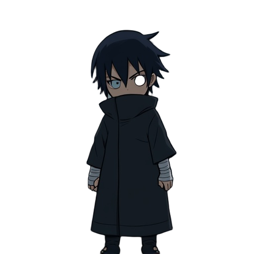 1man, hyuga clan, anime style, a shinobi, white eyes, white eye, completely white eye, byakugan eyes, no pupil, black hair, hands with bandages, dark forest background, shadows embracing the character, centered, distant , away, ultra detail, octane render