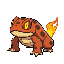 burnuana (fire) - burning toad pokémon pokédex number: #001  abilities: blaze / corrosion (hidden)  pokédex entry: burnuana is a nocturnal pokémon that thrives near dry, rocky terrain. its rubbery ski