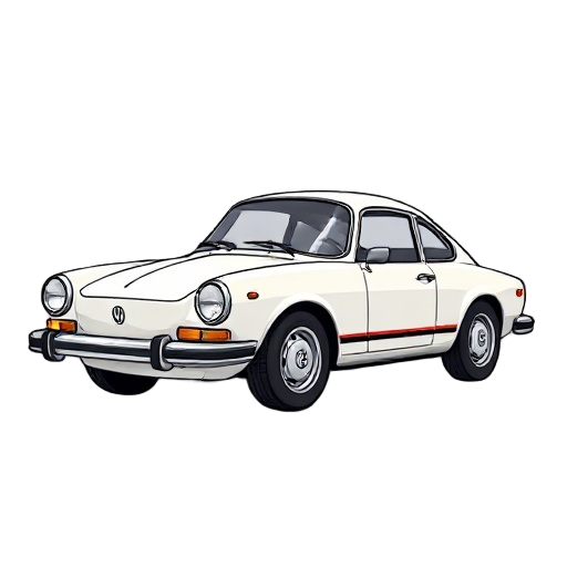 volkswagen sp2 1975, carro esportivo branco, rodas originais de fábrica,  estilo retro 16-bit, sprite vista lateral