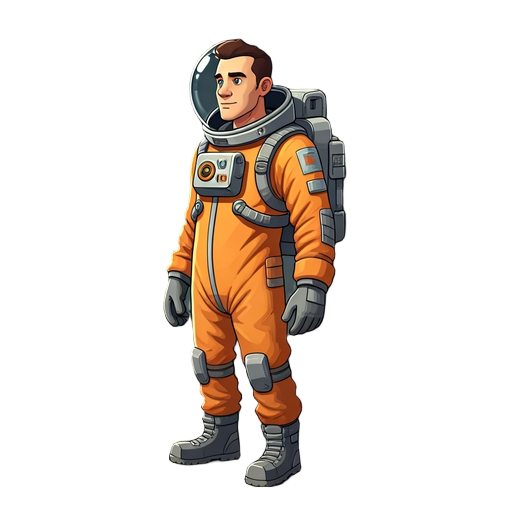 gerar um astronauta side view
