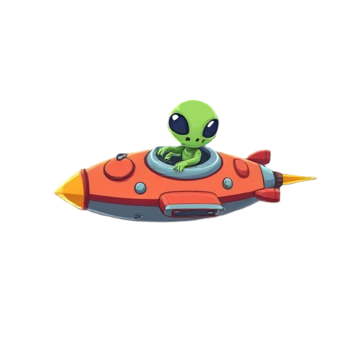 alien on a spaceship