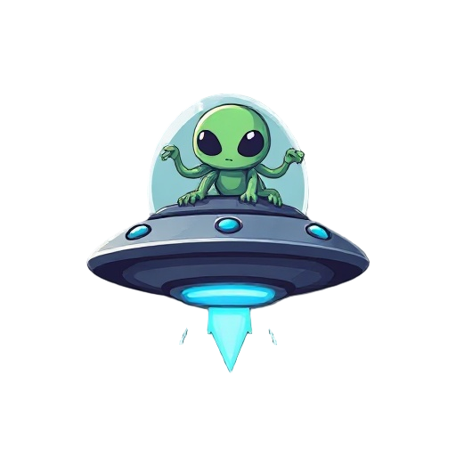 alien on ufo