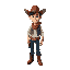 detailed hight definition cowboy looking like lucy luke 