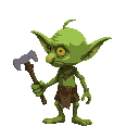 from the side, realistic, goblin, green, yellow eyes, no hair, big nose, mean face, holding a club in one hand