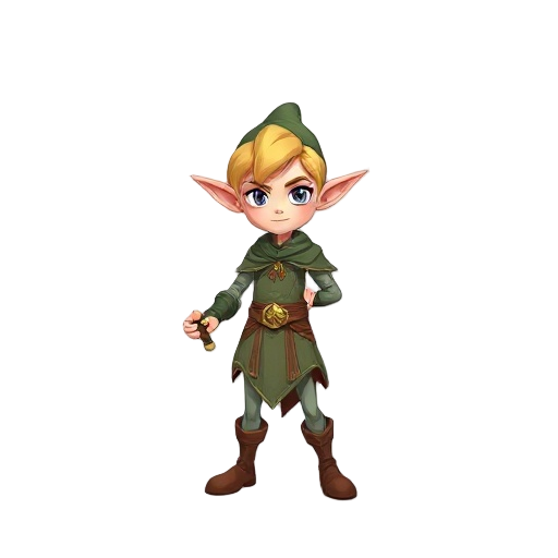 elf with long wand