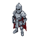 knight with silver armor, tibia style