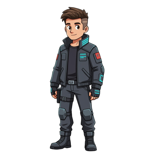 um personagem cyberpunk 