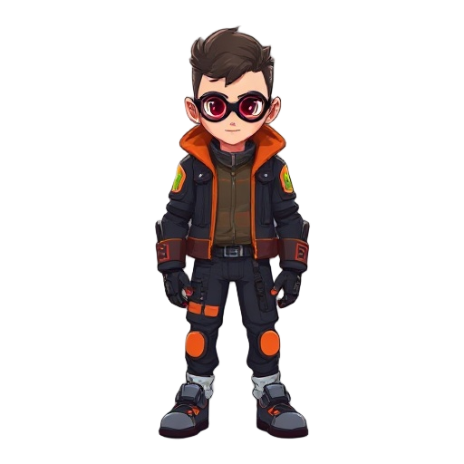 um personagem cyberpunk 