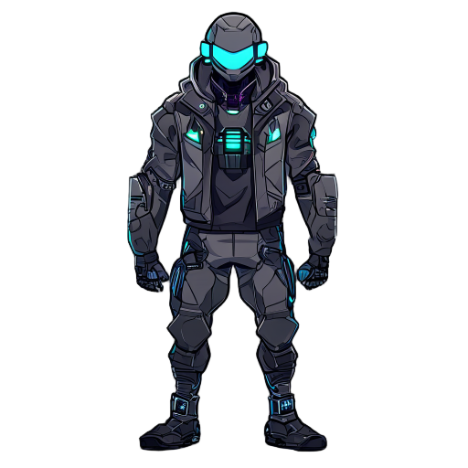 um personagem cyberpunk 