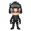 a cyberpunk human character for an automation game 