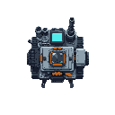 a vcyberpunk themed factory assembly machine