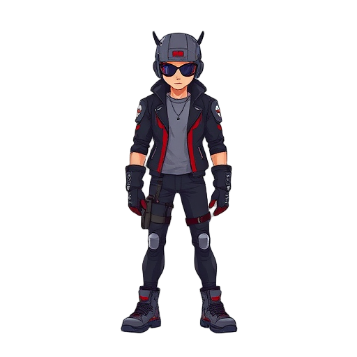 um personagem cyberpunk 