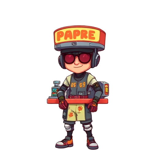 cyberpunk fast food vendor